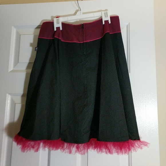 Cotton skirt with tulle trim - Picture 2 of 5